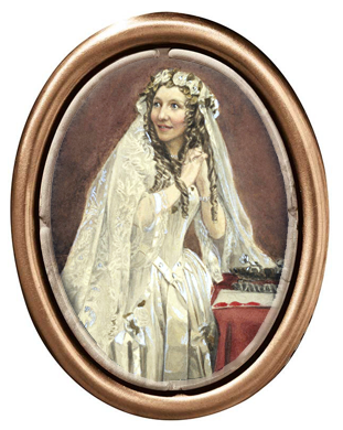 Anna Cora Mowatt as "The Bride of Lammermoor"