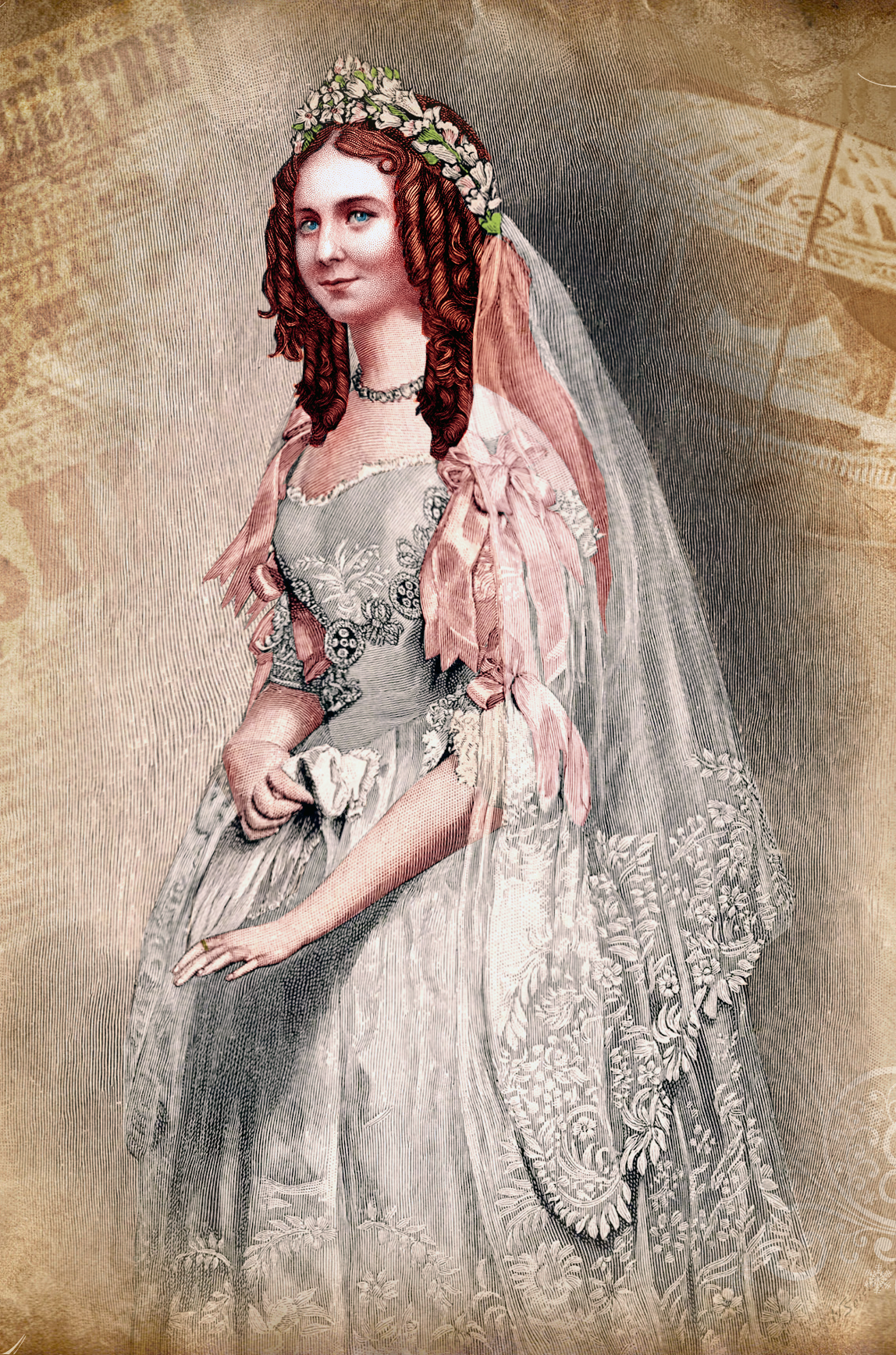 Anna Cora Mowatt as Bride