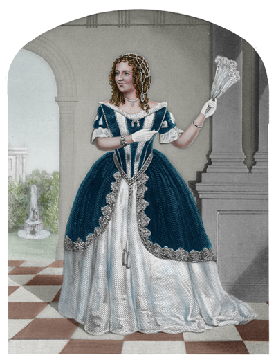 Anna Cora Mowatt as Beatrice, 1850