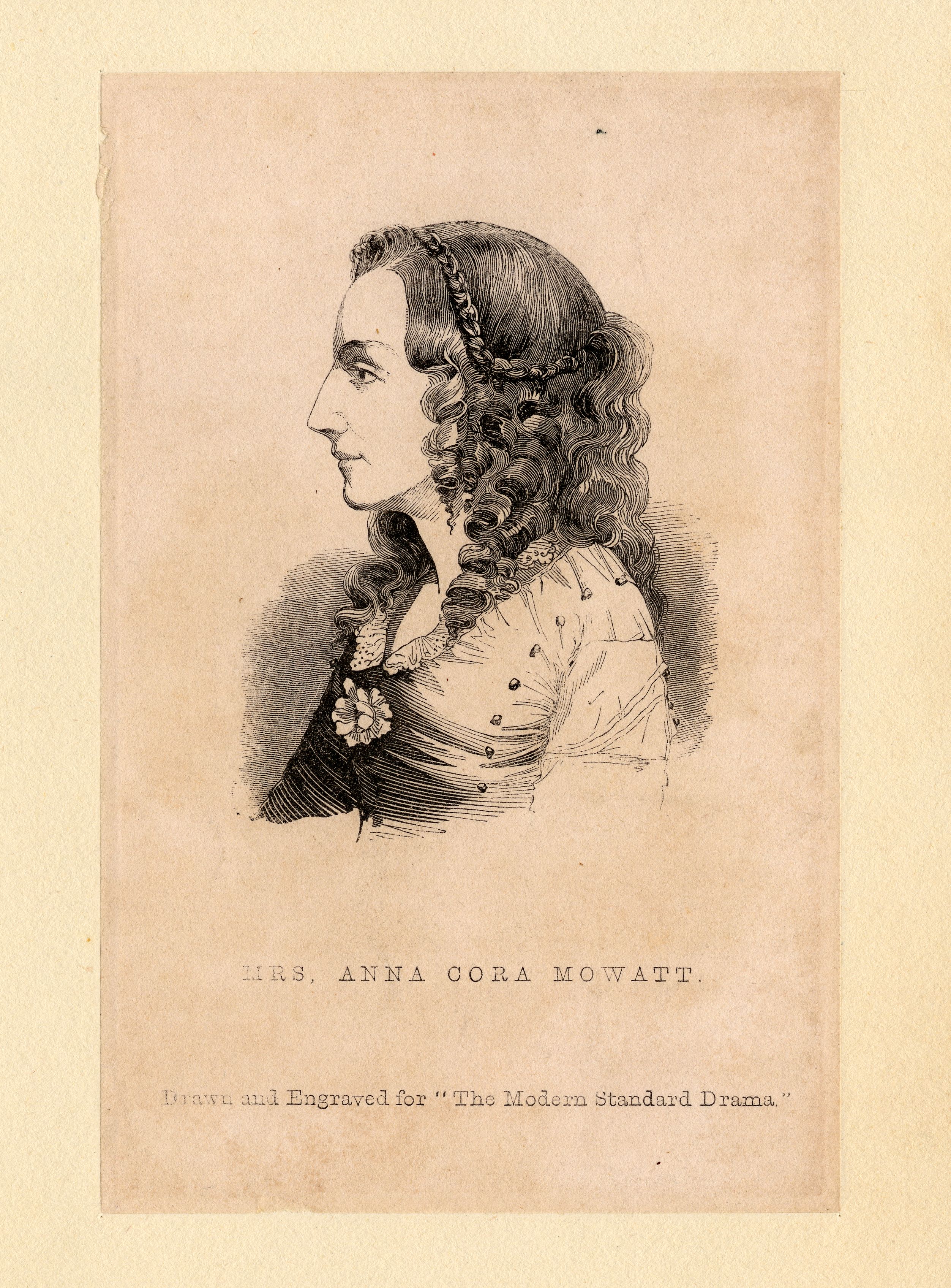 Book illustration of Anna Cora Mowatt
