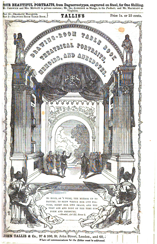 Title Page of Tallis' Dramatic Magazine, 1851