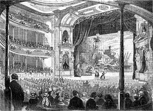 Interior of Niblos Theater circa 1849
