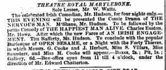 Ad for Original Production, 1848