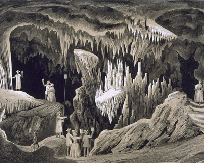 Visitors to the Tapestry Room of Weyer's Cave